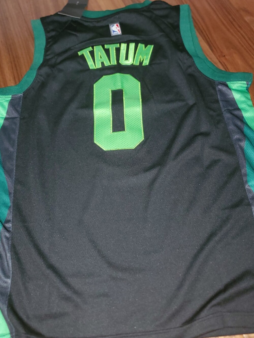 Jayson Tatum #0 Black & Neon Green Basketball Jersey